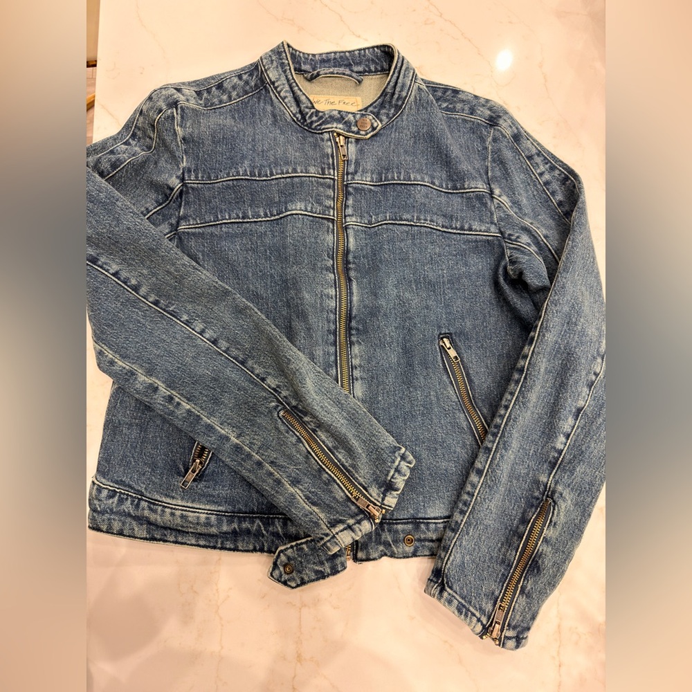 Free People Blue Jean Jacket